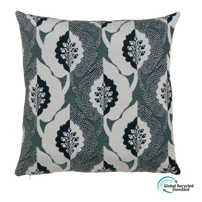 Cojín Estampado Jade 45cm - 61% Algodón y 39% Poliéster Reciclado, Relleno de 300g, Lavable a 30ºC, Ideal para Decoración y Confort
