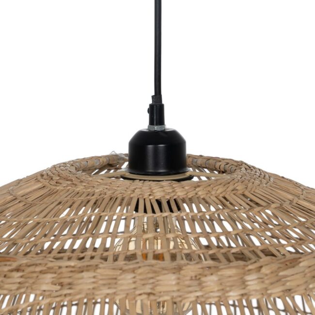 Lámpara de Techo de Fibra Natural 32 cm E27 - Estilo Moderno, 1x40W Máx, Cable Ajustable hasta 110 cm, Ideal para Decoración Interior - Imagen 6