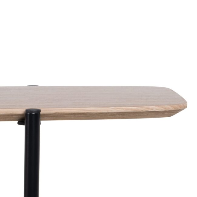 Consola Moderna Natural y Negra de Madera y Metal - Diseño Contemporáneo 134 cm para Salones y Entradas - Imagen 3