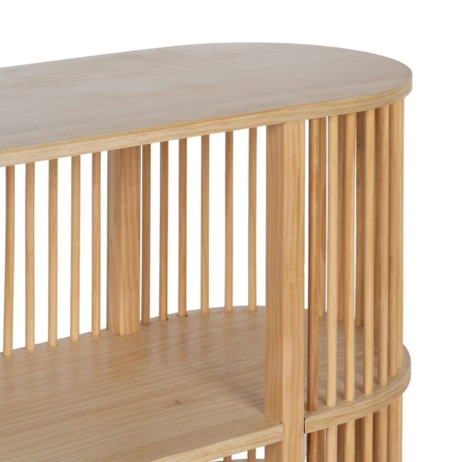 Aparador Natural de Madera de Pino y DM - 140 cm, Estilo Moderno con Patas de Madera, Ideal para Salones y Comedores - Imagen 5