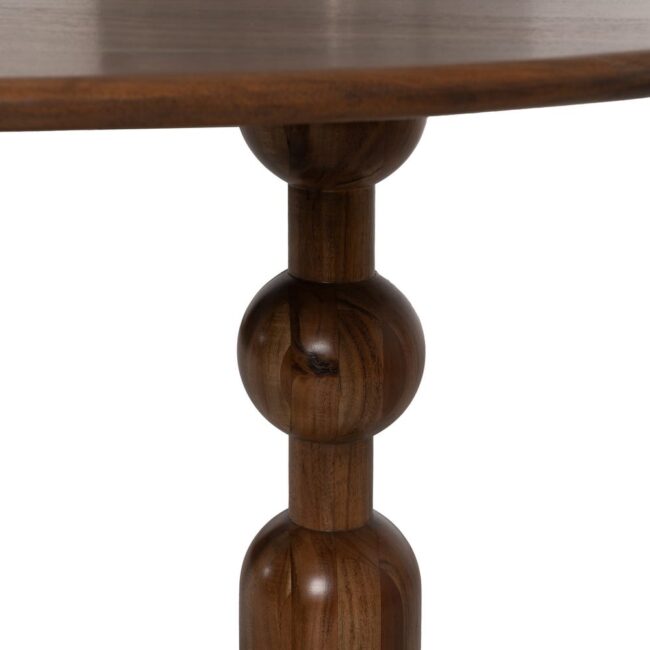 Mesa de Comedor de Madera de Acacia Marrón 76 cm - Diseño Elegante y Robusto, Ideal para Interiores Modernos y Rústicos - Imagen 8