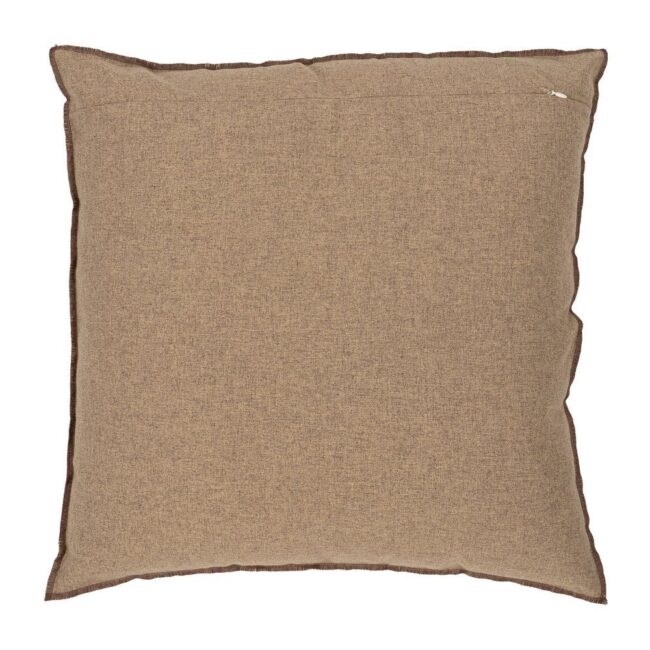 Pack de 2 Cojines Grandes Marrones de Poliéster y Algodón - 55 cm, Relleno Suave y Desenfundables - Imagen 2