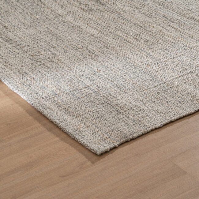 Alfombra Decorativa Gris 200 cm - Tejido de Lana, Yute y PET | Ideal para Decorar tu Hogar - Imagen 2