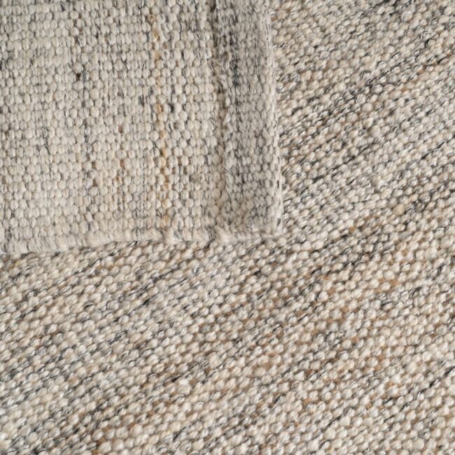 Alfombra Decorativa Gris 200 cm - Tejido de Lana, Yute y PET | Ideal para Decorar tu Hogar - Imagen 5