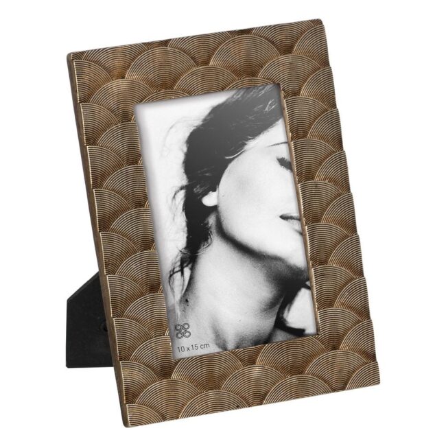 Pack de 2 Portafotos Oro Viejo en Resina Decorativa para Fotos 10x15 cm - Elegancia y Estilo para tu Hogar