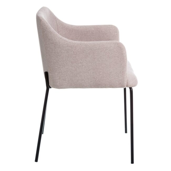 Pack de 2 Sillas Logan Beige de Tela y Metal - Diseño Moderno y Confort Ergonomico para Salones y Comedores - Imagen 2