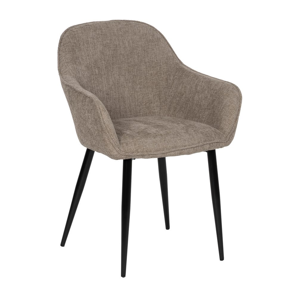 Casa Picota Pack de 2 Sillas Modernas Taupe con Estructura Metálica - Diseño Ergonómico y Confort Excepcional 83 cm Milton