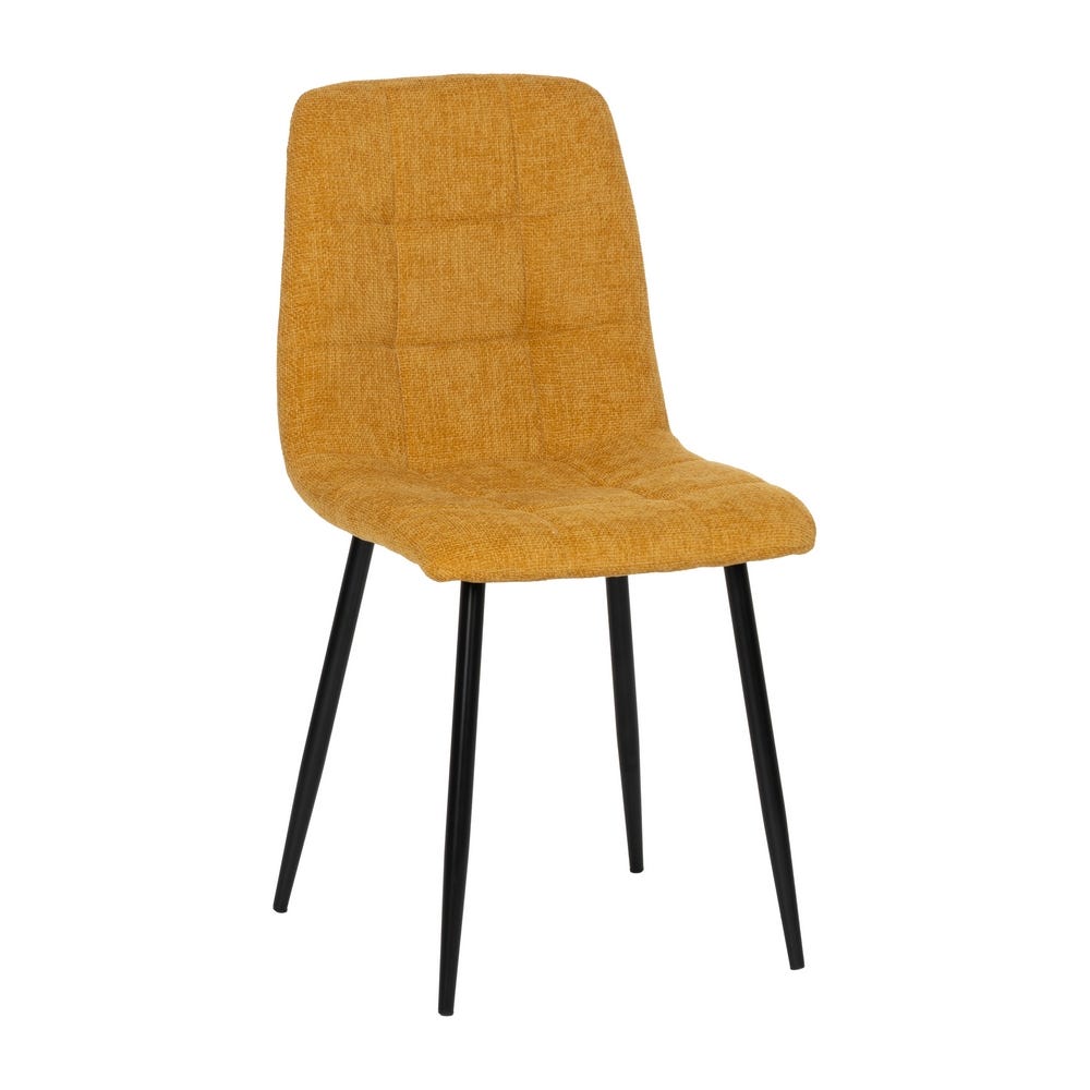 Casa Picota Pack de 4 Sillas Amarillas Magnus con Patas de Metal - Diseño Moderno y Confort Ergonomico para Ambientes Contract y Domésticos