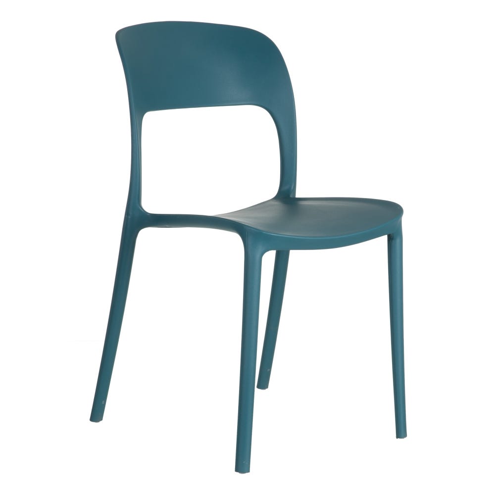 Casa Picota Pack de 4 Sillas de Polipropileno Azul Emma - Diseño Moderno, Apilables y Ergonómicas para Hogar y Eventos