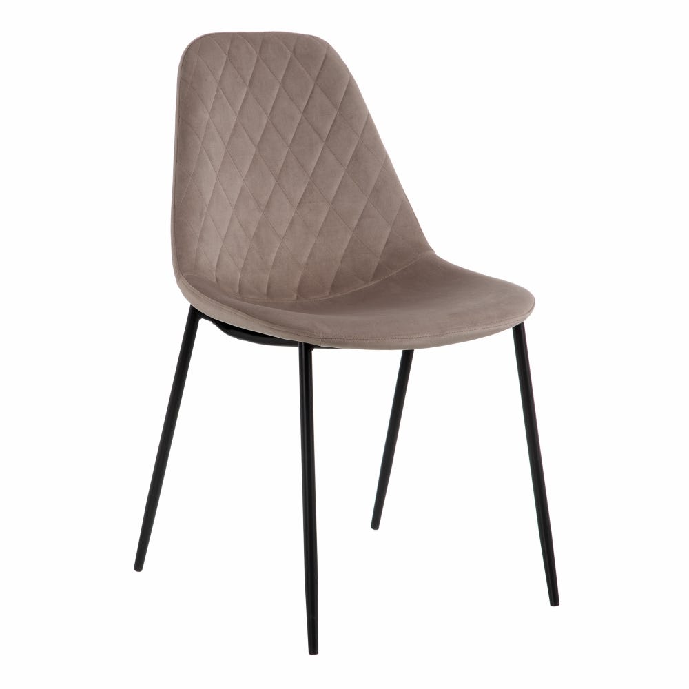 Pack de 4 Sillas de Tela y Metal Beige Maple - Diseño Moderno y Cómodo para tu Hogar, 83,5 cm
