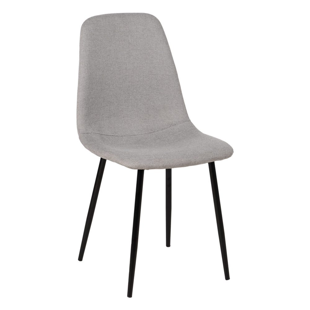 Pack de 4 Sillas Cody Gris Tela y Metal para Salón – Diseño Ergonómico y Moderno, 87 cm de Altura, Comodidad y Estilo para tu Comedor