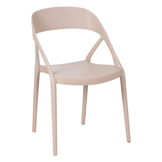 Pack de 4 Sillas Taupe de Polipropileno Dean - Diseño Ergonómico y Apilable para Comedores y Terrazas - Imagen 2