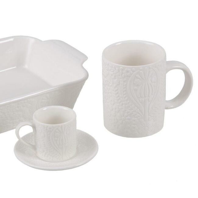 Pack de 6 Tazas Blancas de Porcelana de 8 cm - Elegancia y Funcionalidad para Café y Té, Aptas para Lavavajillas y Microondas - Imagen 2