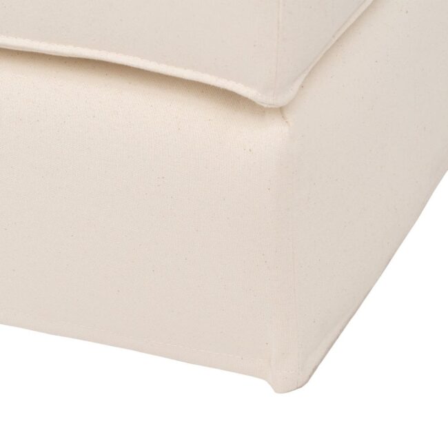 Puf Crema Tejido para Salón 44 cm - Elegante y Versátil, Ideal para Decorar y Relajarse - Imagen 7