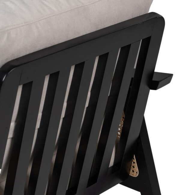 Sillón Blanco-Negro de Madera y MDF para Salón Moderno - Diseño Elegante y Confortable, 80 cm, Soporta 110 kg, Fácil Mantenimiento - Imagen 11