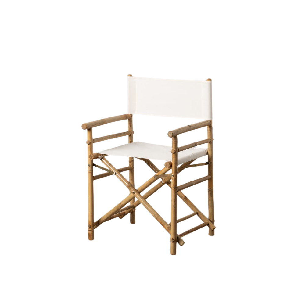 Silla Director Natural y de Bambú Plegable de 90 cm – Comodidad y Estilo para Interiores y Exteriores