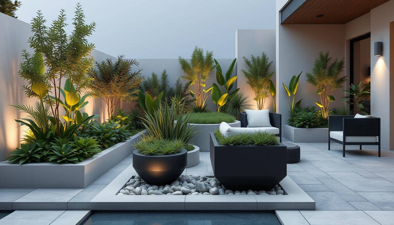 jardín moderno decoración