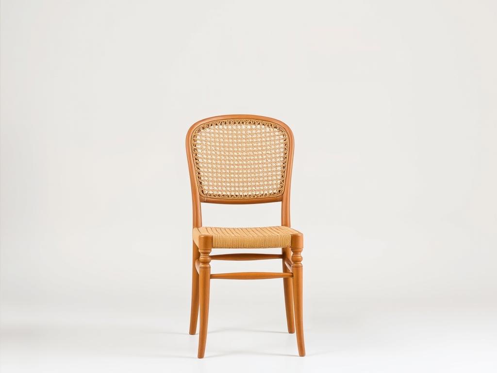 Silla Vintage Cannes con ratán natural, tendencia en mejores sillas de comedor 2025