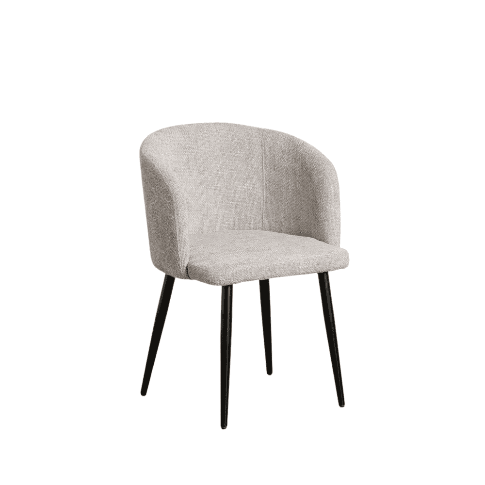 Pack de 2 Sillas Worlix Gris con Tejido 100% Poliéster y Patas de Metal - Comodidad y Estilo para Hogar y Oficina, 77 cm de Altura - Imagen 2