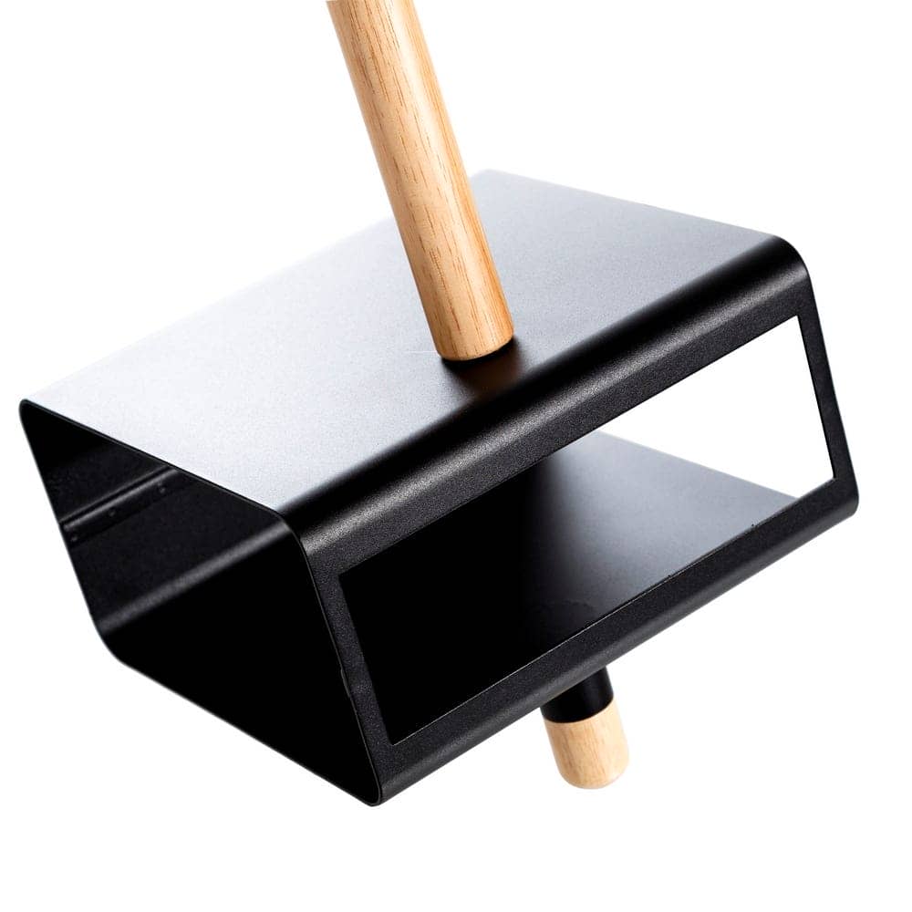 Mesita Revistero Industrial Negro-Natural de Hierro y Madera 36x36x48,6 cm - Imagen 3