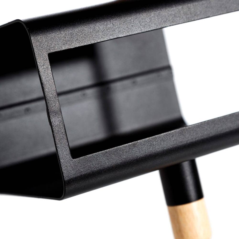 Mesita Revistero Industrial Negro-Natural de Hierro y Madera 36x36x48,6 cm - Imagen 5