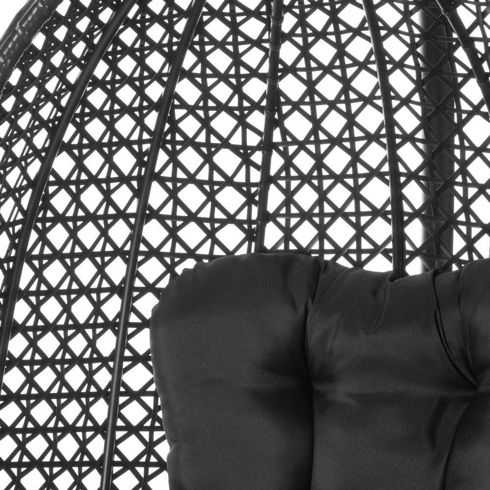 Silla Colgante de Diseño Dido | Ratán Negro | Sin Mástil - Imagen 2
