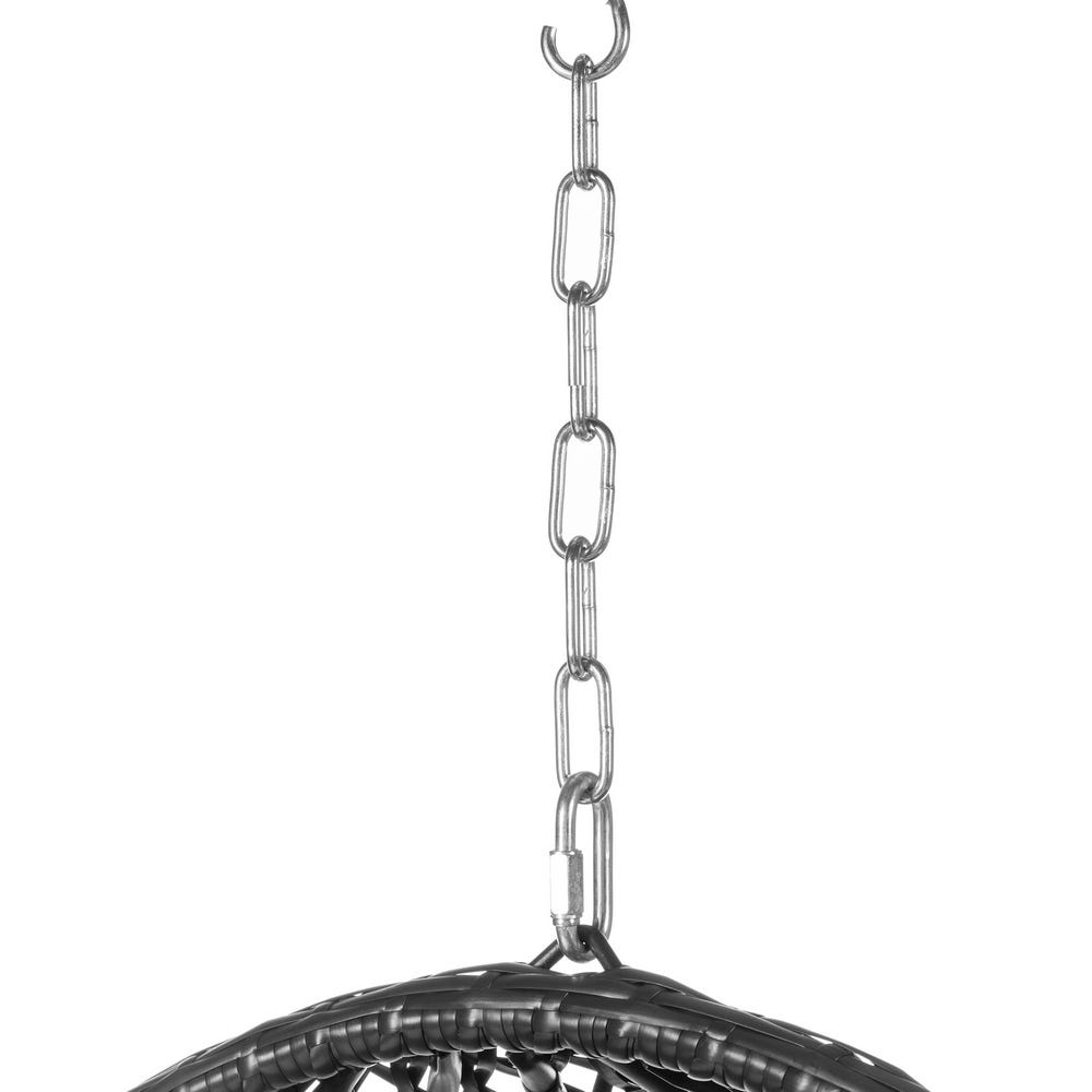 Silla Colgante de Diseño Dido | Ratán Negro | Sin Mástil - Imagen 4