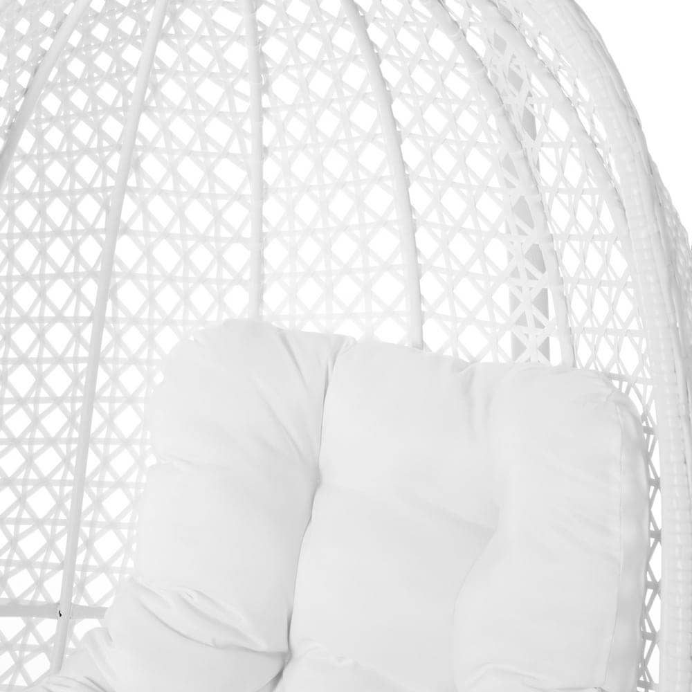 Silla Colgante de Diseño Dido | Ratán Blanco | Sin Mástil - Imagen 4