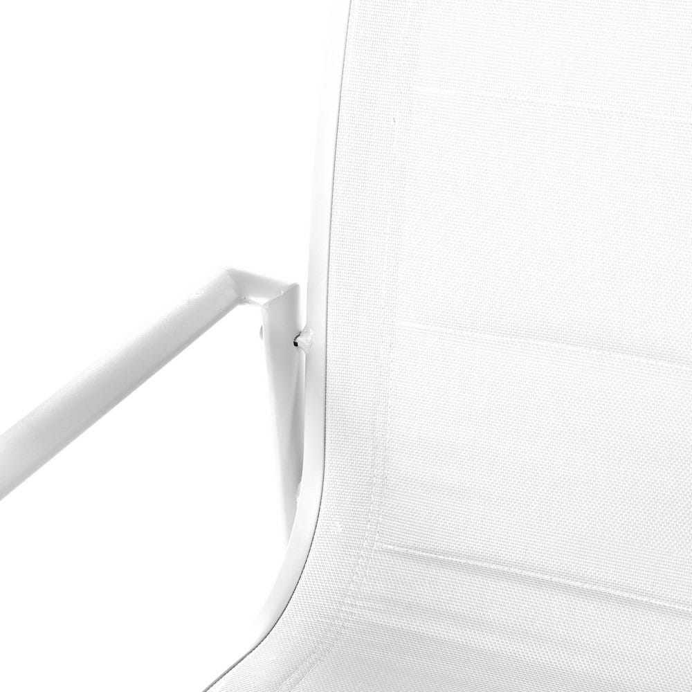 Pack de 2 Sillas de Terraza Apilable Stella | Aluminio Lacado Blanco - Imagen 2