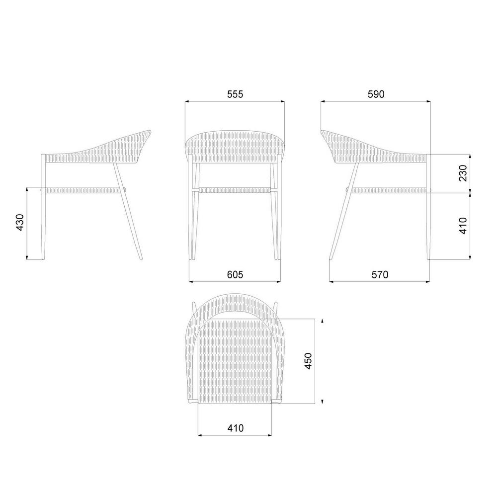 Silla de Diseño Nadia | Aluminio Biscuit Color Blanco - Imagen 4