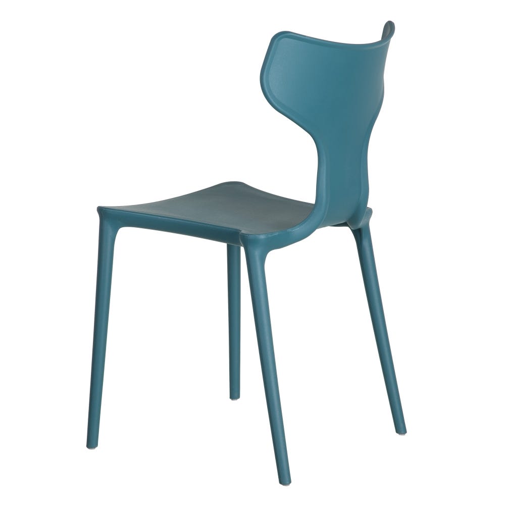 Pack de 4 Sillas Apilable Azul Polipropileno 47 x 41 x 83,50 cm - Imagen 3