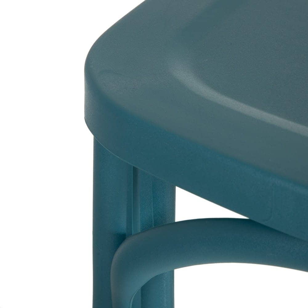 Silla Apilable Azul de Polipropileno 48,5x43x91 cm para Exterior - Imagen 6