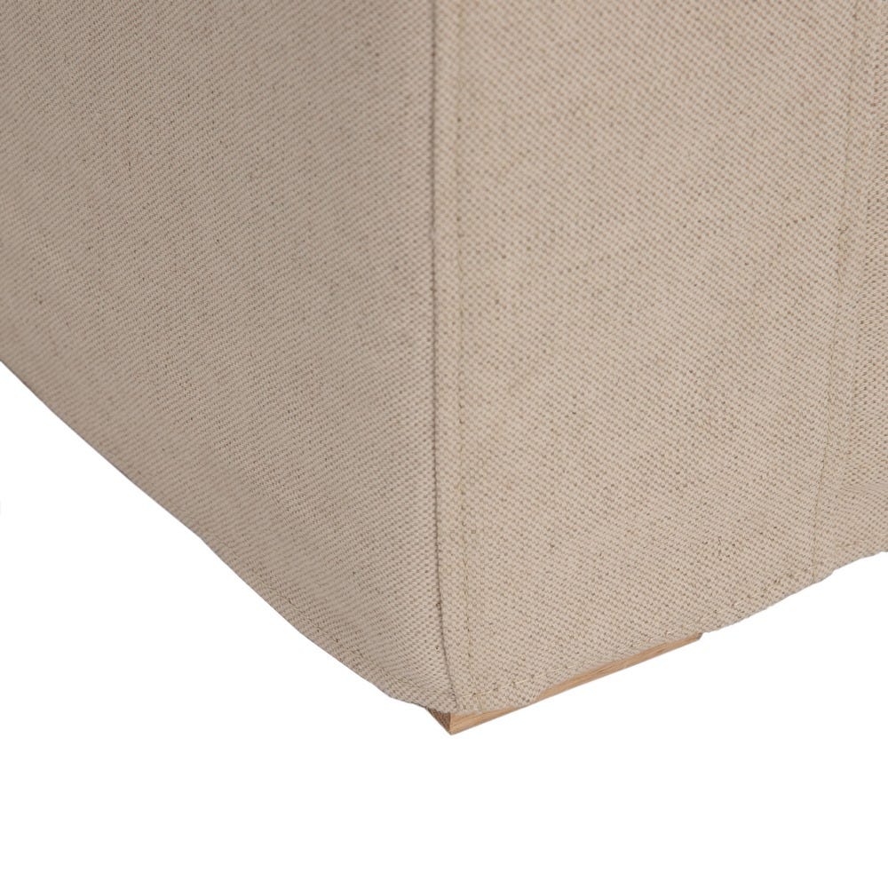 Sofá chaise longue beige de tela para salón moderno – 249 x 160 x 73 cm - Imagen 9