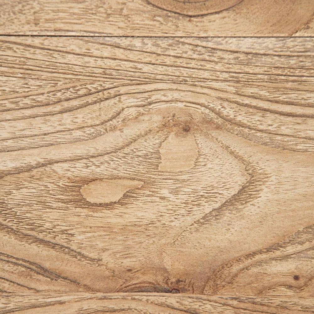 Mesita de Madera Natural Mindi para Dormitorio - 50 cm, Estilo Moderno, Cajones 33x14,5 cm, Colección Miró - Imagen 6