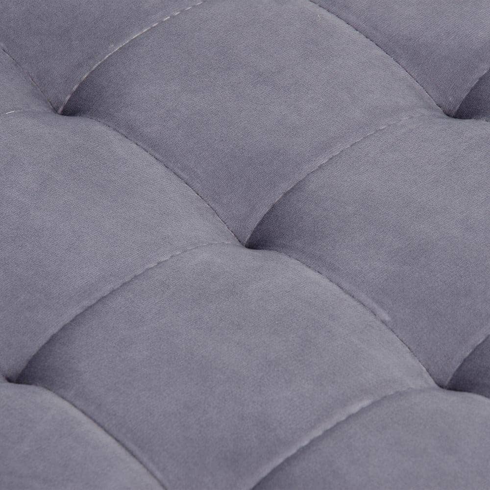 Mesa Centro Gris 110x110x43 cm con Patas Doradas y Estructura de Acero Inoxidable - Imagen 6