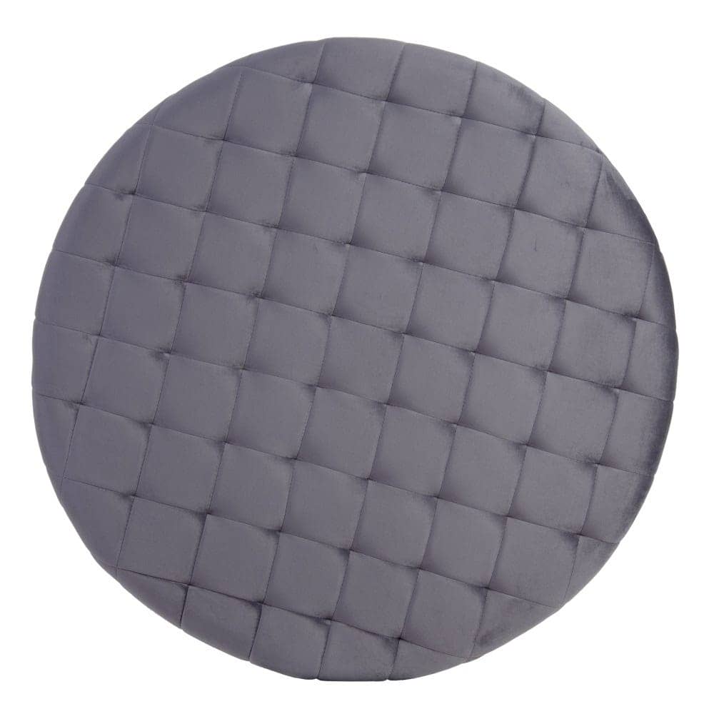 Mesa Centro Gris 110x110x43 cm con Patas Doradas y Estructura de Acero Inoxidable - Imagen 10