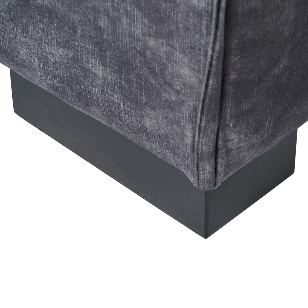 Sofá 3 plazas gris oscuro de tela para salón moderno – 230 x 93 x 97 cm - Imagen 8
