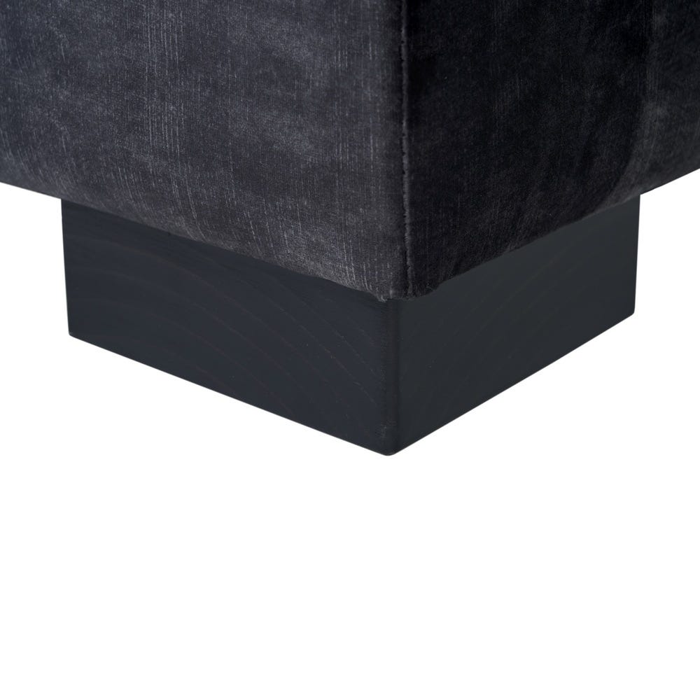 Sofá chaise longue gris oscuro de tela para salón moderno – 114 x 155 x 92 cm - Imagen 11