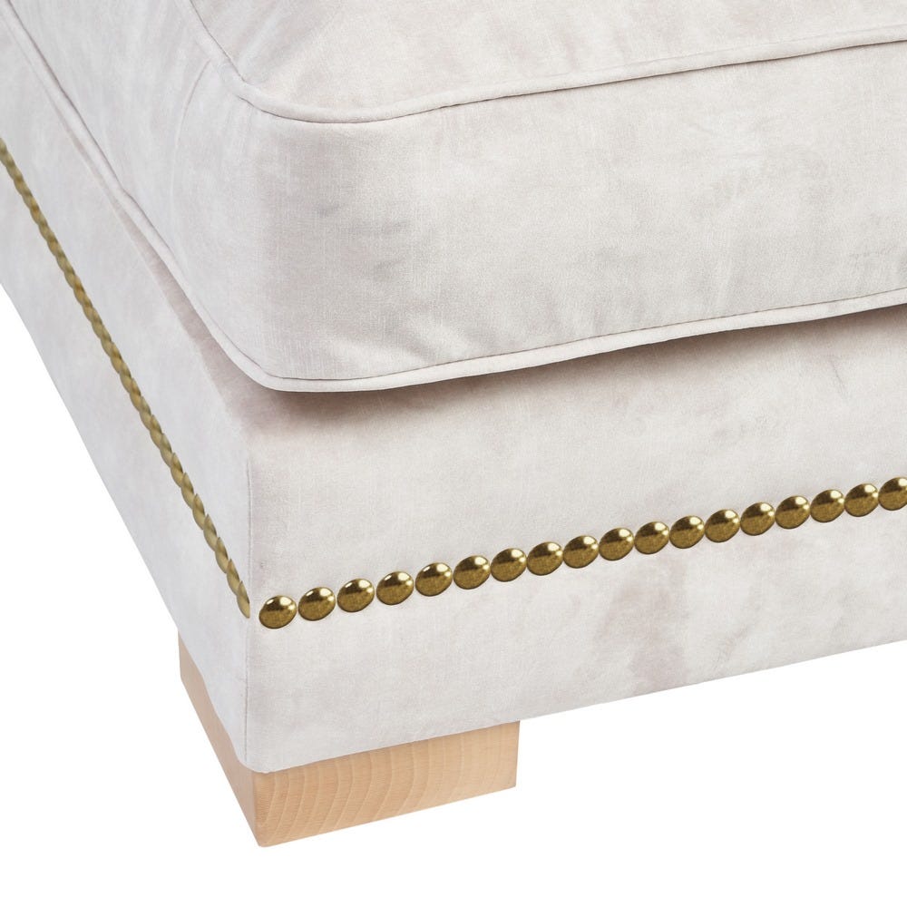 Sofá chaise longue beige de tela para salón moderno – 114 x 155 x 92 cm - Imagen 9