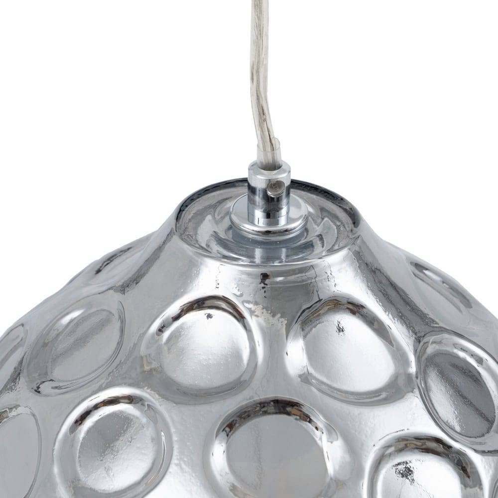 Lámpara de Techo Plata de Hierro y Cristal 18x18x17.5 cm - Imagen 4