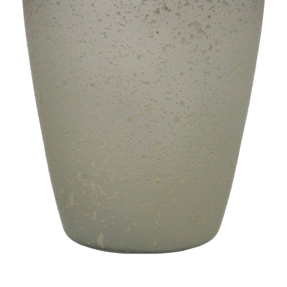 Botella Decorativa de Aluminio y Cristal Gris-Plata 12x12x36 cm - Imagen 6