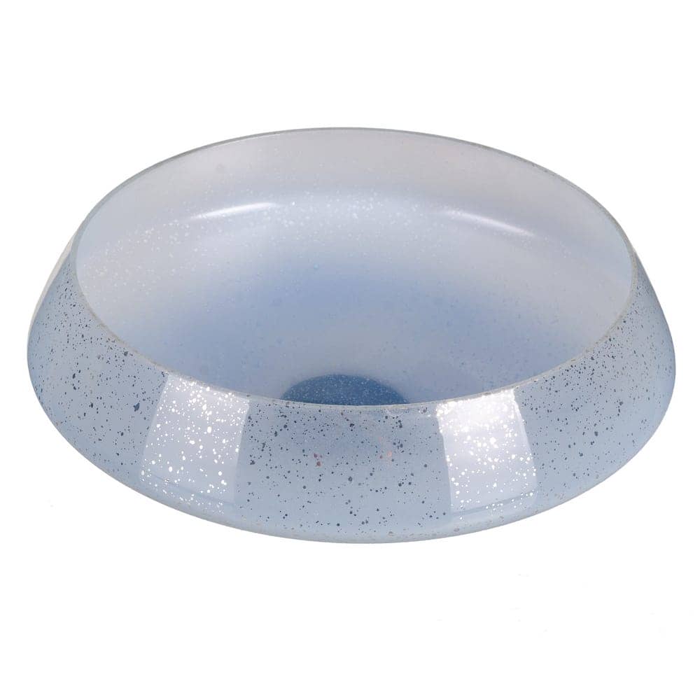 Centro de Mesa Azul de Cristal 24x24x8 cm Decorativo - Imagen 4
