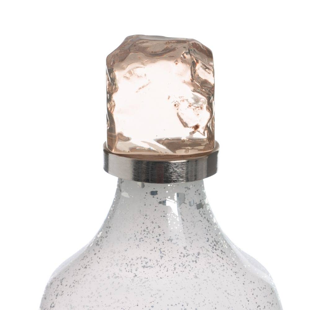Botella Decorativa de Cristal Azul 12x12x33 cm - Imagen 5