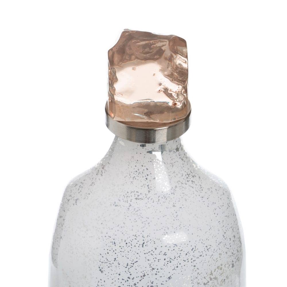 Botella Decorativa de Cristal Azul 12x12x33 cm - Imagen 6