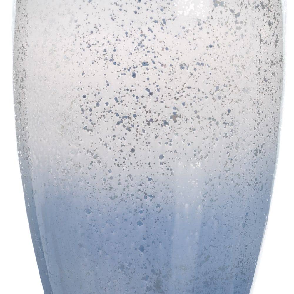 Botella Decorativa de Cristal Azul 12x12x33 cm - Imagen 7