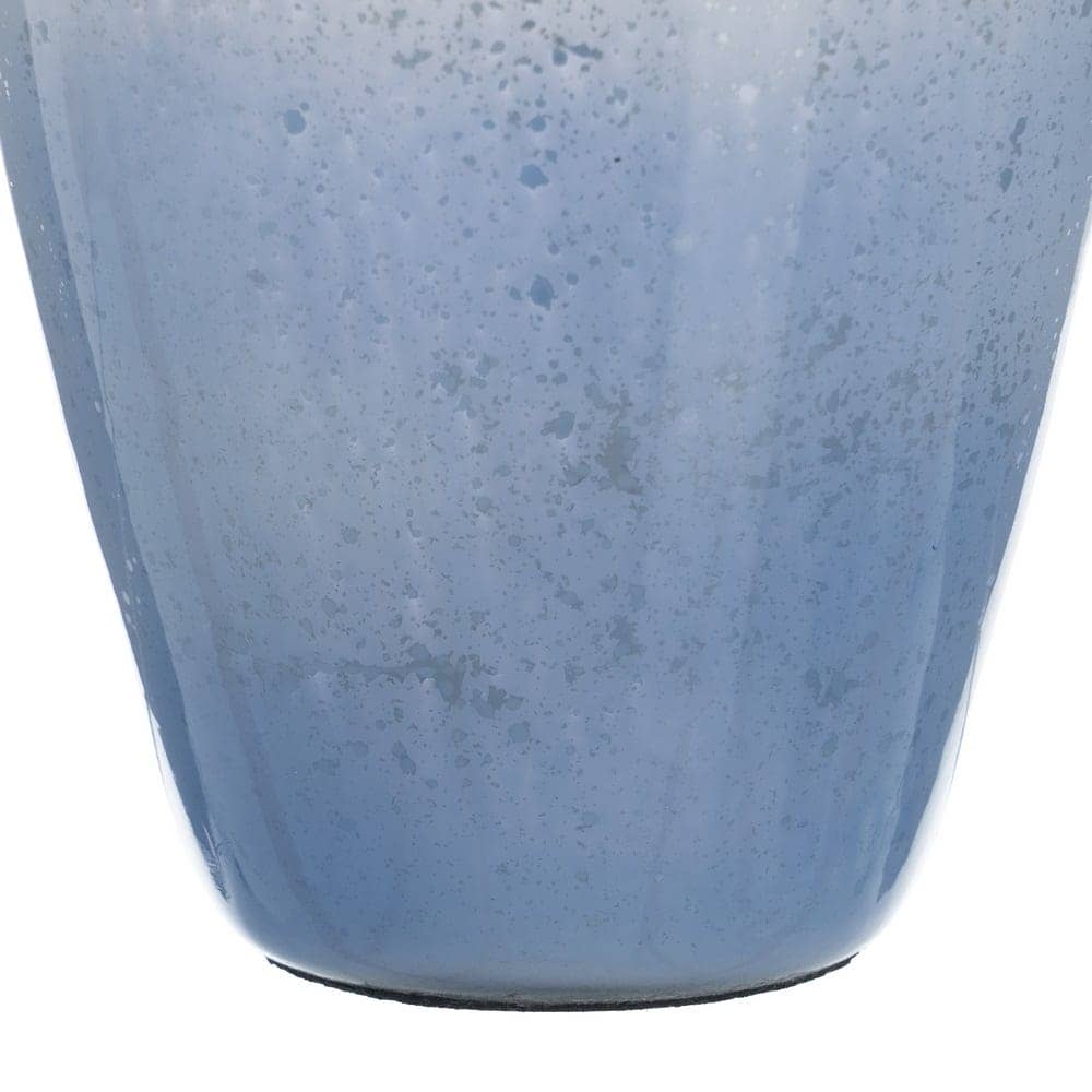 Botella Decorativa de Cristal Azul 12x12x33 cm - Imagen 8