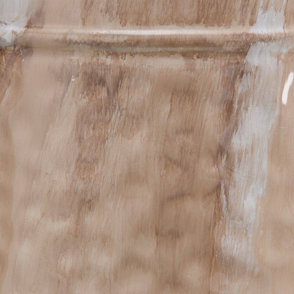 Jarrón Beige de Metal 28 x 28 x 84 cm Decorativo - Imagen 5