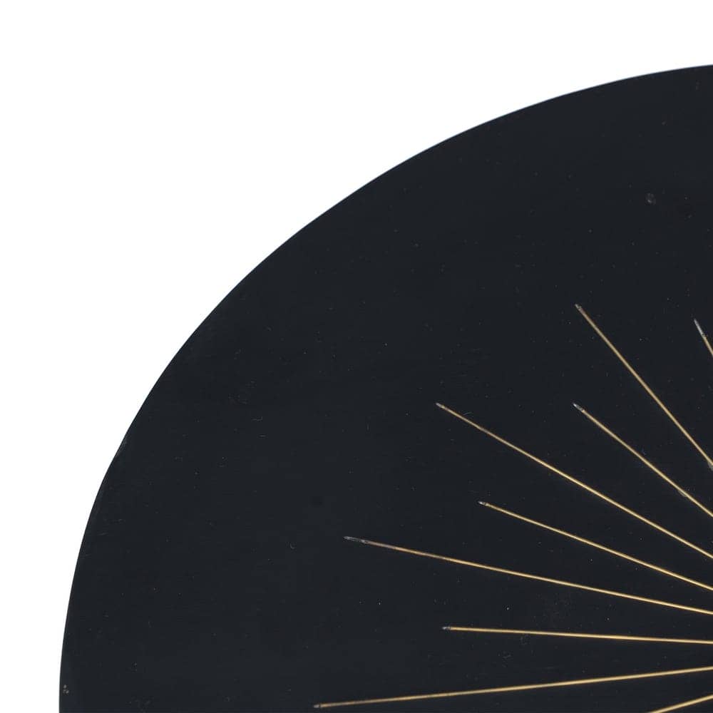 Mesa Auxiliar de Metal y Resina Negro-Oro 38x38x50 cm - Imagen 5