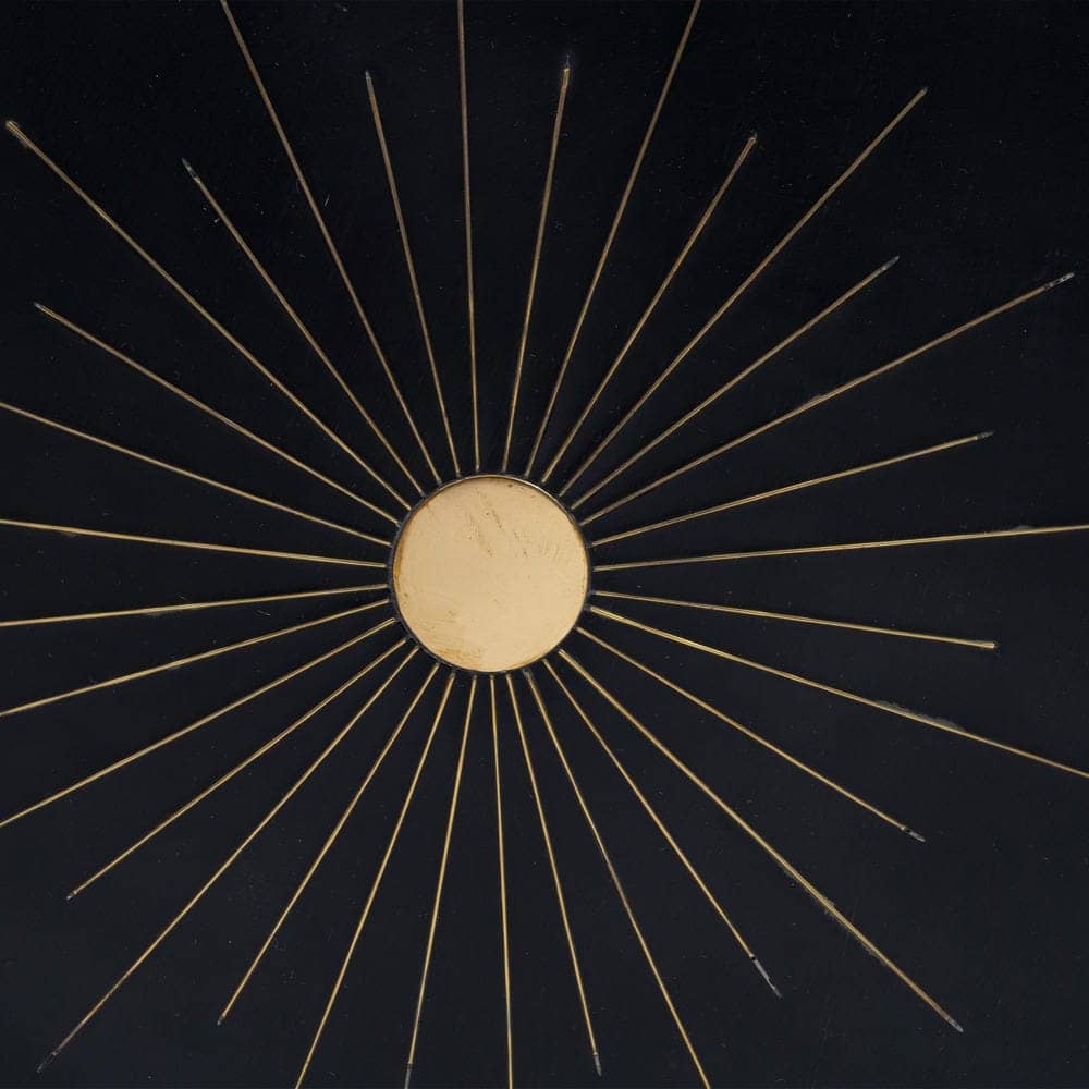 Mesa Auxiliar de Metal y Resina Negro-Oro 38x38x50 cm - Imagen 6