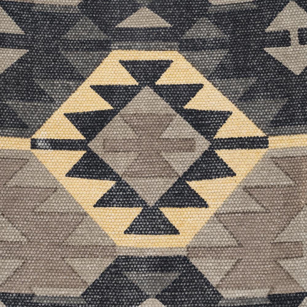 Silla tapizada en tela negro y taupe con patas metálicas para comedor – 75 x 75 x 95 cm - Imagen 10